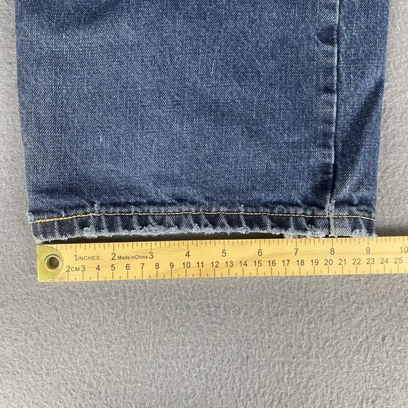 Levis 569 Jeans Mens 35x28 Blue Loose Straight Leg Distressed Denim 100% Cotton - Picture 11 of 14